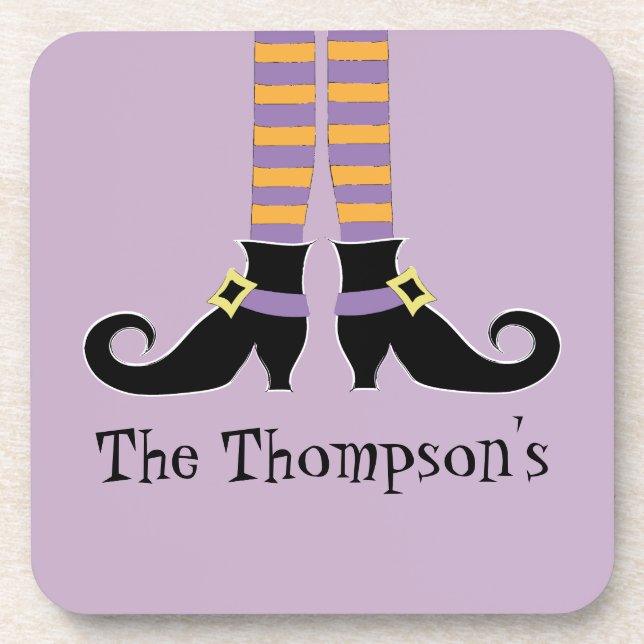 Whimsy Witch's Shoes  Coaster (Front)