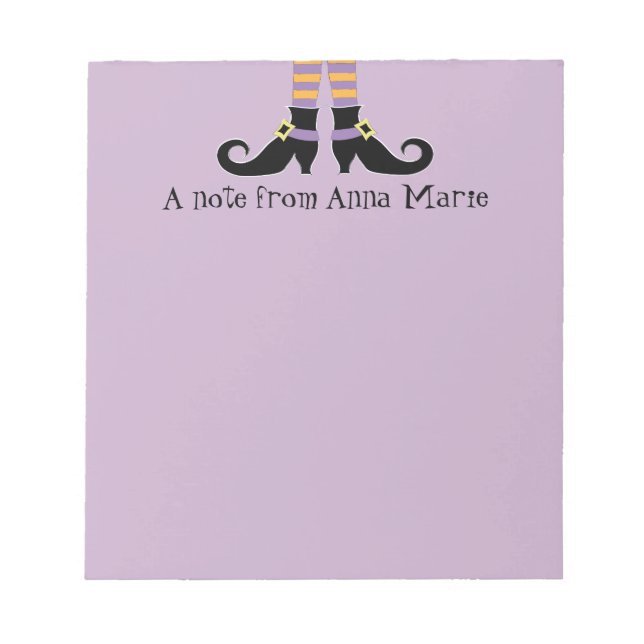 Whimsy Witch's Shoes  Notepad (Front)