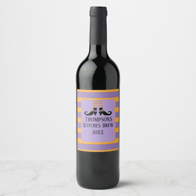 Whimsy Witch's Shoes  Wine Label (Front)