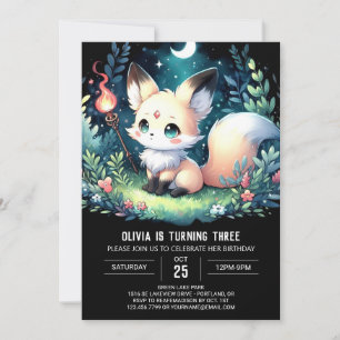 Whimsy Woods Fox Birthday Invitation
