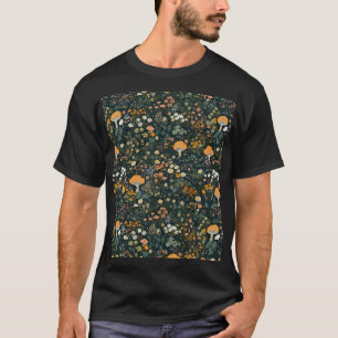 Whimsyland Cartoonish Orange and White Floral Fore T-Shirt