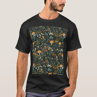 Whimsyland Cartoonish Orange and White Floral Fore T-Shirt
