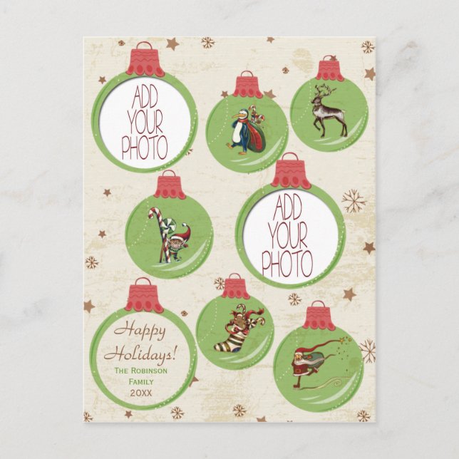 Whimsylicious Christmas - Photo Personalised Card (Front)