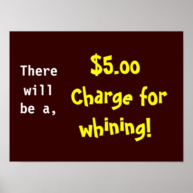 WHINING CHARGE poster (Front)