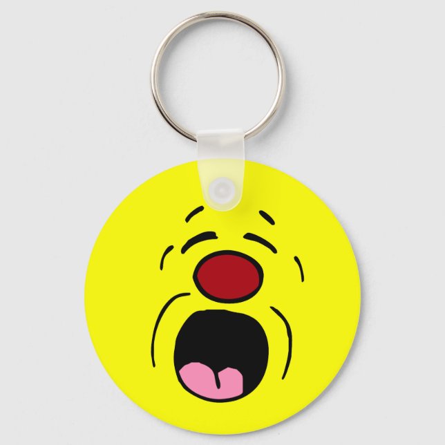 Whining Face Grumpey Key Ring (Front)