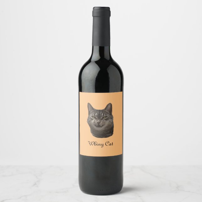 Whiny cat wine wine label (Front)