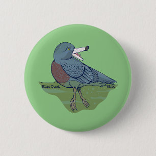 Whio Blue Duck NZ BIRD 6 Cm Round Badge