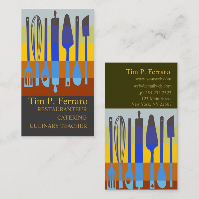 Whip It Bakery Pastry Food Catering  Culinary Chef Business Card (Front/Back)