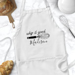 Whip It Good Funny Personalised Standard Apron<br><div class="desc">Whip It Good Funny Personalised Adult Apron. Cute chef apron with a cooking whisk and a funny cooking humour quote. Personalise this custom cook humour design with your own name or text.</div>