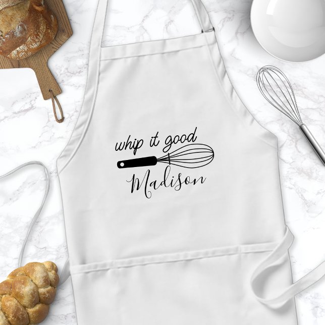 Whip It Good Funny Personalised Standard Apron (Creator Uploaded)