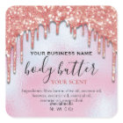 Whipped Body Butter Labels With Glitter Drips