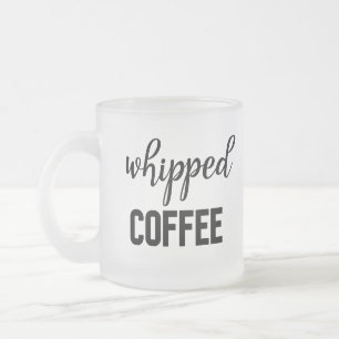 Whipped Coffee Frosted Glass Coffee Mug