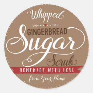 Whipped Gingerbread Scrub Labels Custom Mason Jar
