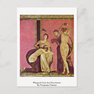 Whipped Girls And Bacchante By Pompeian Painter Postcard