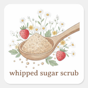Whipped Sugar Scrub Label Custom Skincare