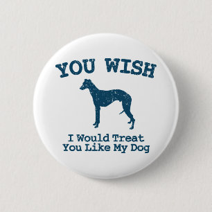 Whippet 6 Cm Round Badge