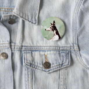Whippet 6 Cm Round Badge
