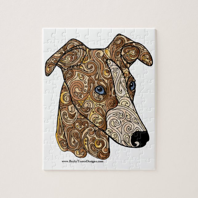 Whippet 8x10 Photo Puzzle with Gift Box (Vertical)