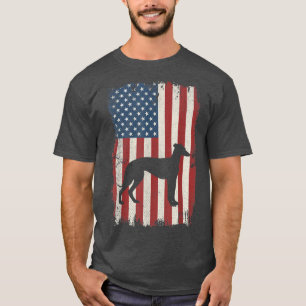 Whippet American Flag USA Dog Lovers Puppy US T-Shirt