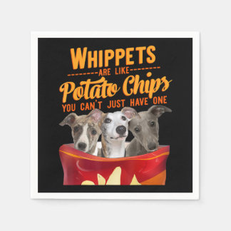 Whippet And Potatoes Chips Funny Dog Mama Papa Napkin