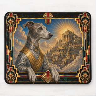 Whippet, Art Deco Dog Mouse Mat