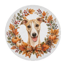 Whippet Autumn Wreath