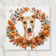 Whippet Autumn Wreath