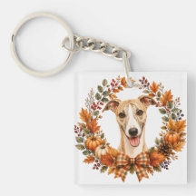 Whippet Autumn Wreath