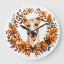 Whippet Autumn Wreath