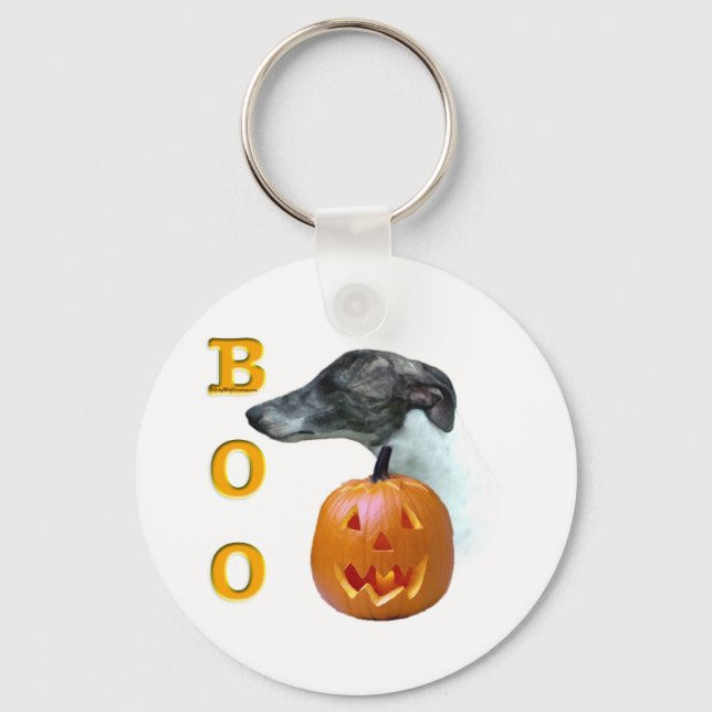 Whippet Boo Key Ring (Front)