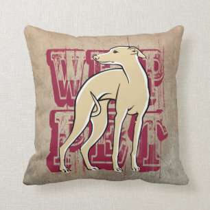 Whippet bordeau cushion