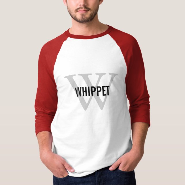 Whippet Breed Monograms/Dog Lovers Shirt (Front)