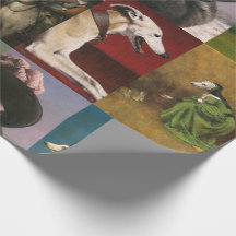 Whippet Character Wrapping Paper