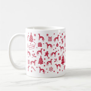Whippet Christmas Design Coffee Mug