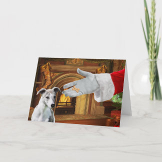 Whippet Christmas Holiday Card