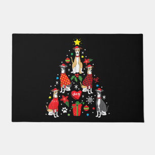 Whippet Christmas Ornament Tree Funny Dog Mum Dad Doormat