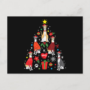 Whippet Christmas Ornament Tree Funny Dog Mum Dad Holiday Postcard