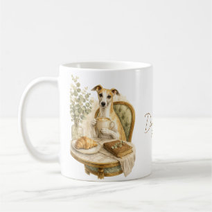 Whippet Coffee Lover Gift Elegant Watercolor Dog Mug