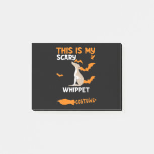 Whippet Costume Halloween Lazy Scary Dog T-Shirt Post-it Notes