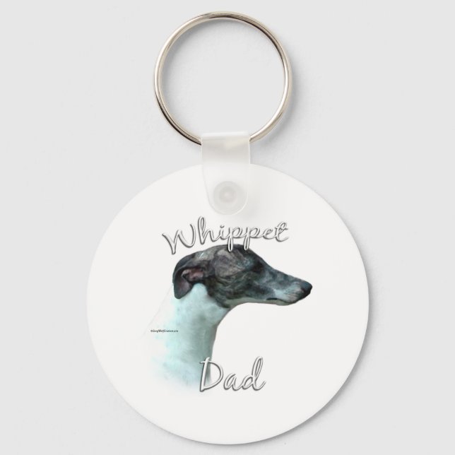 Whippet Dad 2 Key Ring (Front)
