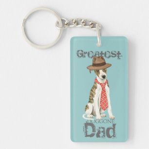 Whippet Dad Key Ring