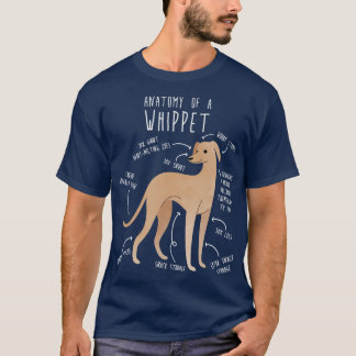 Whippet Dog Anatomy 1 T-Shirt