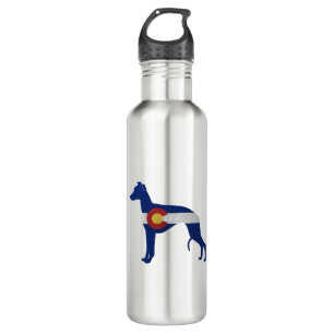 Whippet Dog Breed Colorado Flag Silhouette 710 Ml Water Bottle