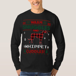 Whippet Dog Christmas Pajama Ugly Christmas Sweate T-Shirt