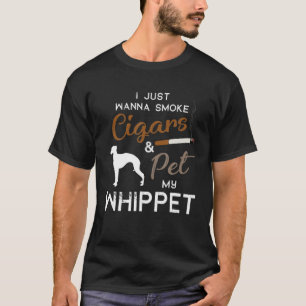 Whippet Dog Cigar Lover Owner Christmas Birthday G T-Shirt