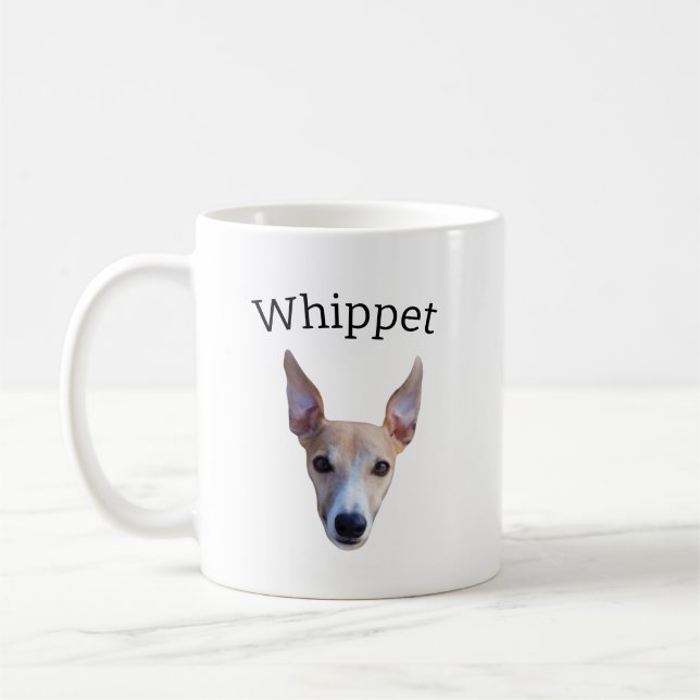 Whippet dog coffee mug (Left)