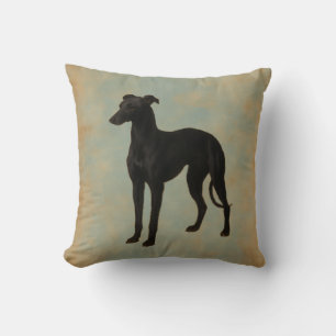 Whippet dog cushion home decor vintage