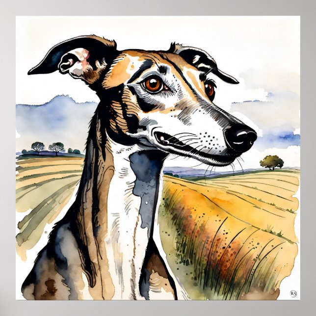 Whippet Dog - Dog Art Print (Front)