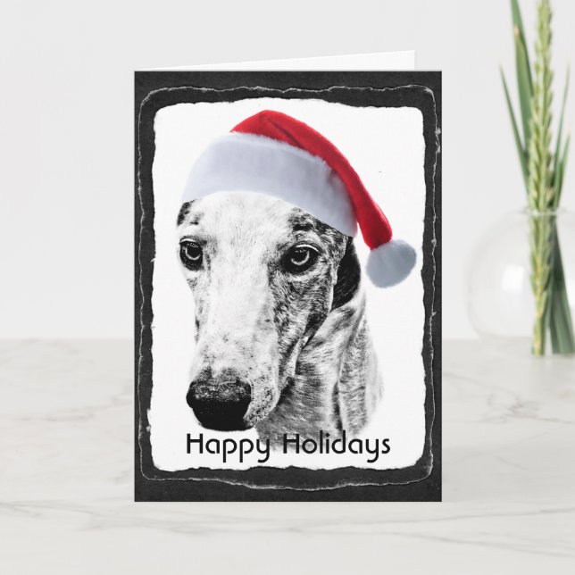 Whippet dog holiday card (Front)