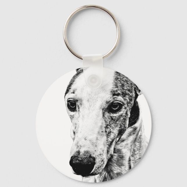 Whippet dog key ring (Front)
